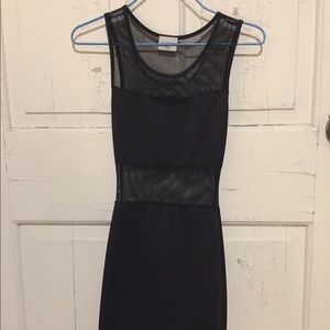 Black LA Hearts BodyCon dress with mesh detail